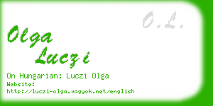 olga luczi business card